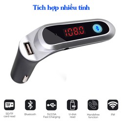 Tẩu nghe nhạc bluetooth trên ô tô Car S7