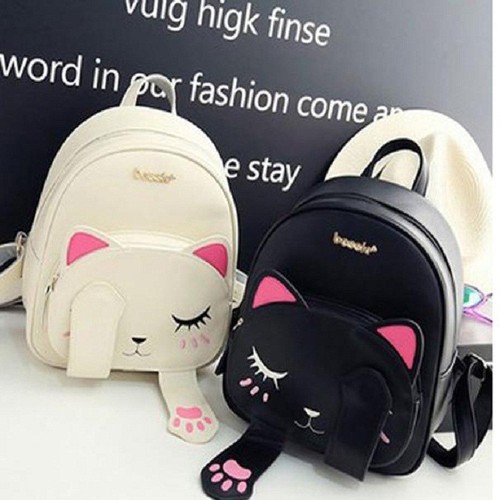 Balo Mini Nữ Màu Đen Hình Con Mèo
