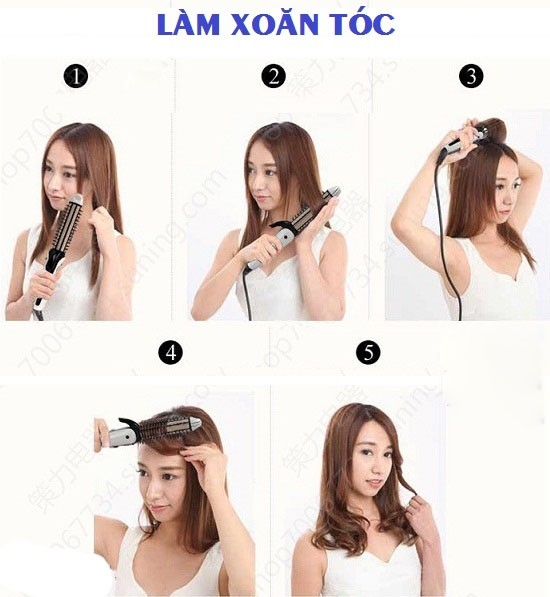 Máy làm tóc Shinon 3in1 uốn lọn, duỗi thẳng,...