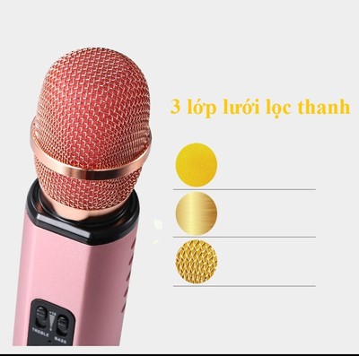 Micro kèm loa Bluetooth Karaoke nhập khẩu PKCB K6 cắm thẻ nhớ PF14 13