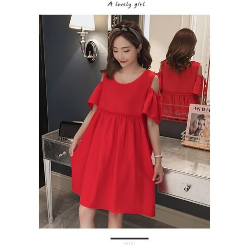 24214951 , 10765046 , 15_10765046 , 350000 , Vay-bau-do-babydoll-ho-vai-15_10765046 , sendo.vn , Váy bầu đỏ babydoll hở vai Váy bầu đỏ babydoll hở vai