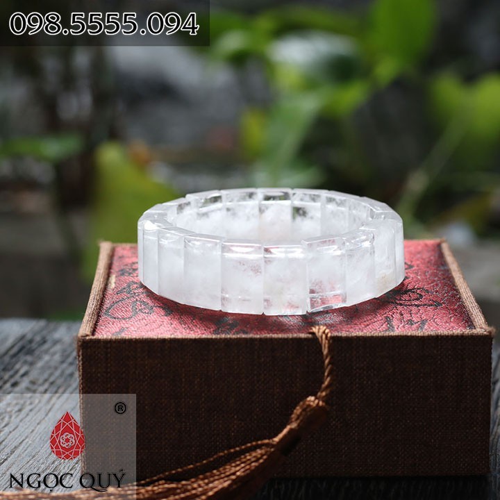 Vòng đá thạch anh ưu linh bảng vuông 3