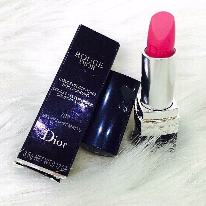 Son Dior Rouge 787 Exuberant Matte Màu Hồng Tím fullbox