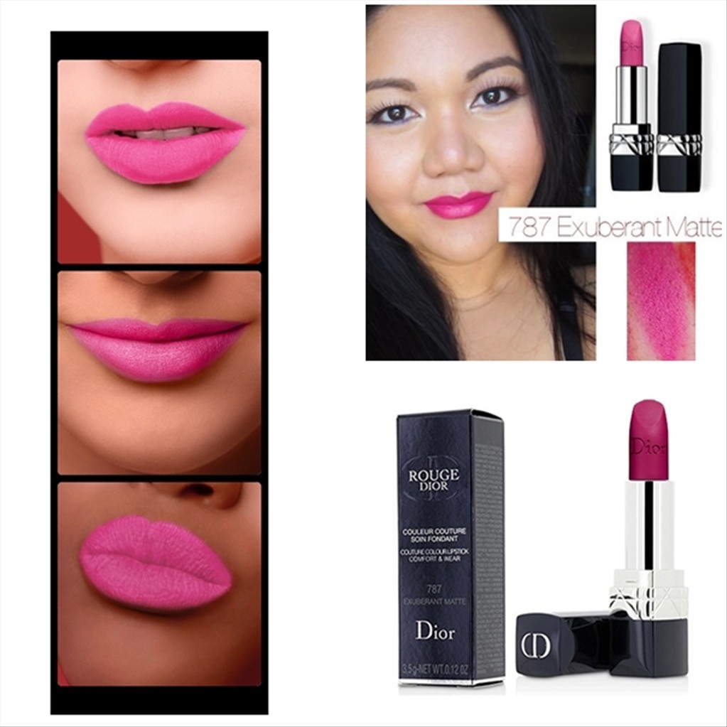 Son Dior Rouge 787 Exuberant Matte Màu Hồng Tím fullbox