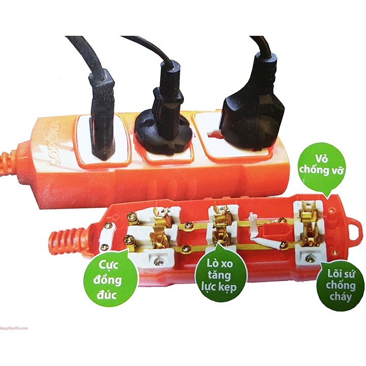 Ổ CẮM RỜI SIÊU CHỊU TẢI 6000W SOPOKA 5