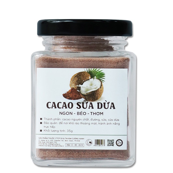 Bột cacao sữa dừa GreenD Food 75G