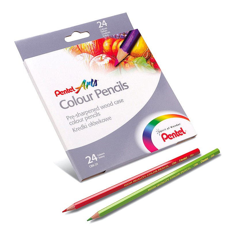 Bút Chì Màu PENTEL CB8 (24 Màu)