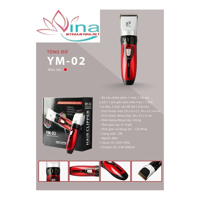 TÔNG ĐƠ CẮT TÓC YM-02 4