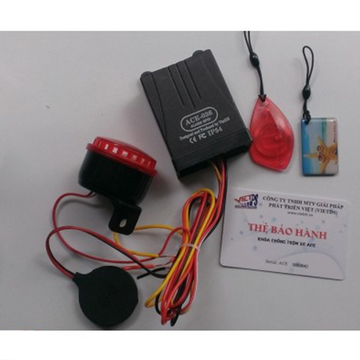 Khóa chống trộm xe máy báo động chíp ACE-036