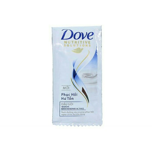 10 gói dầu gội và xả Dove phục hồi tóc hư tổn