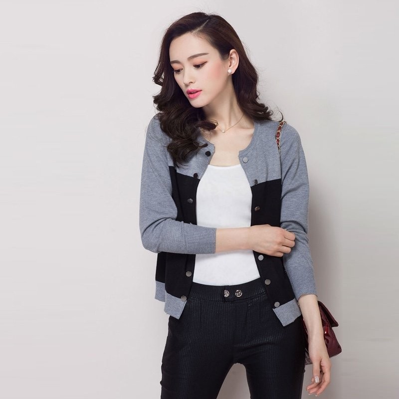 ÁO KHOÁC LEN PHỐI MÀU BY4366 4