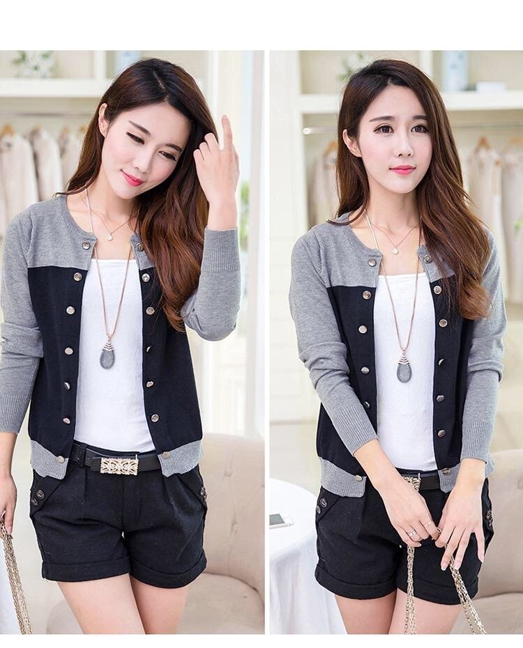 ÁO KHOÁC LEN PHỐI MÀU BY4366 6