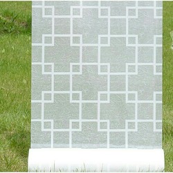 Cuộn 5 mét giấy dán kính ô vuông trắng - khổ rộng 45cm có keo sẵn