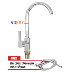 Vòi rửa chén nóng lạnh tròn cn04 - vòi rửa bát nóng lạnh