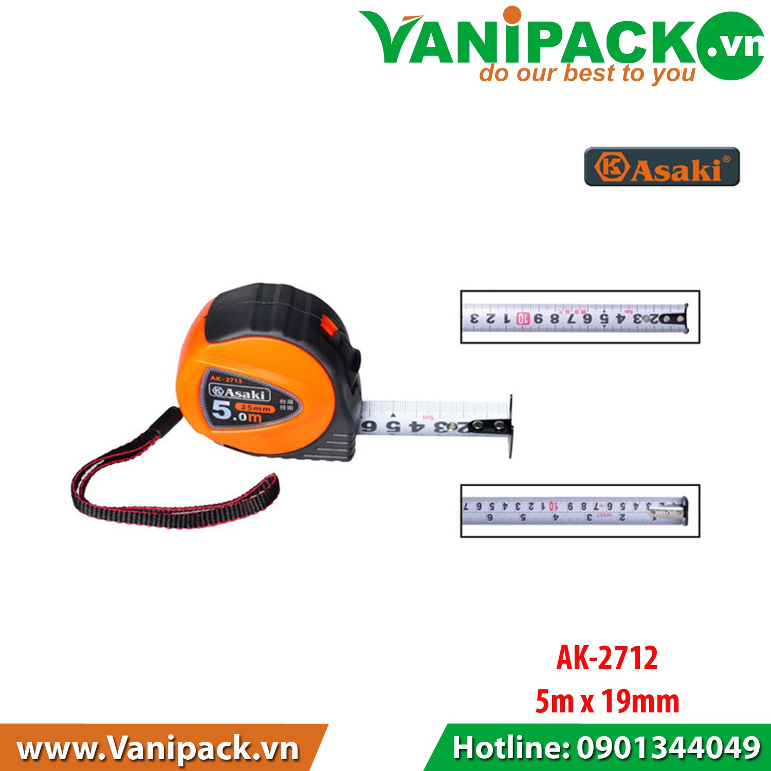 Thước cuộn Asaki AK-2712