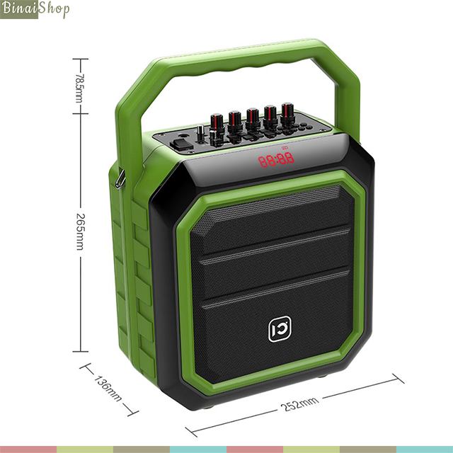 Loa karaoke bluetooth kiêm trợ giảng Shidu H2