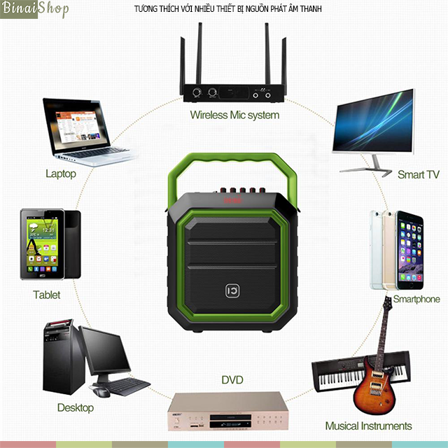 Loa karaoke bluetooth kiêm trợ giảng Shidu H2