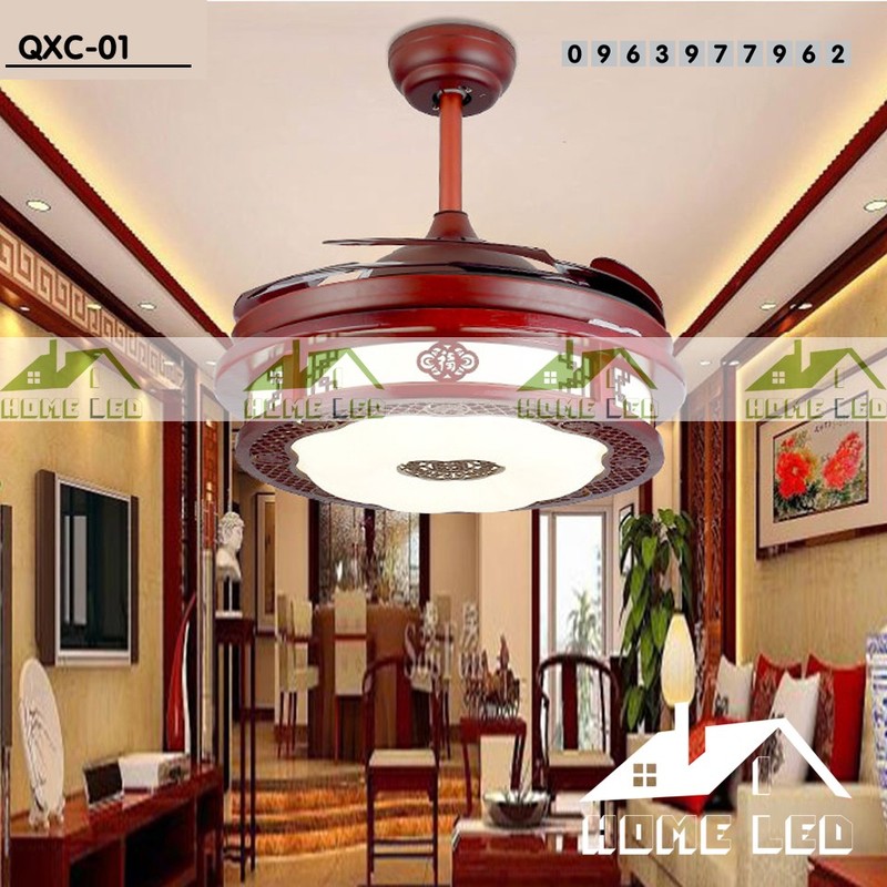 Quạt trần đèn hiện đại QXC-01 + Tặng kèm bộ điều khiển hiện đại 500K 1