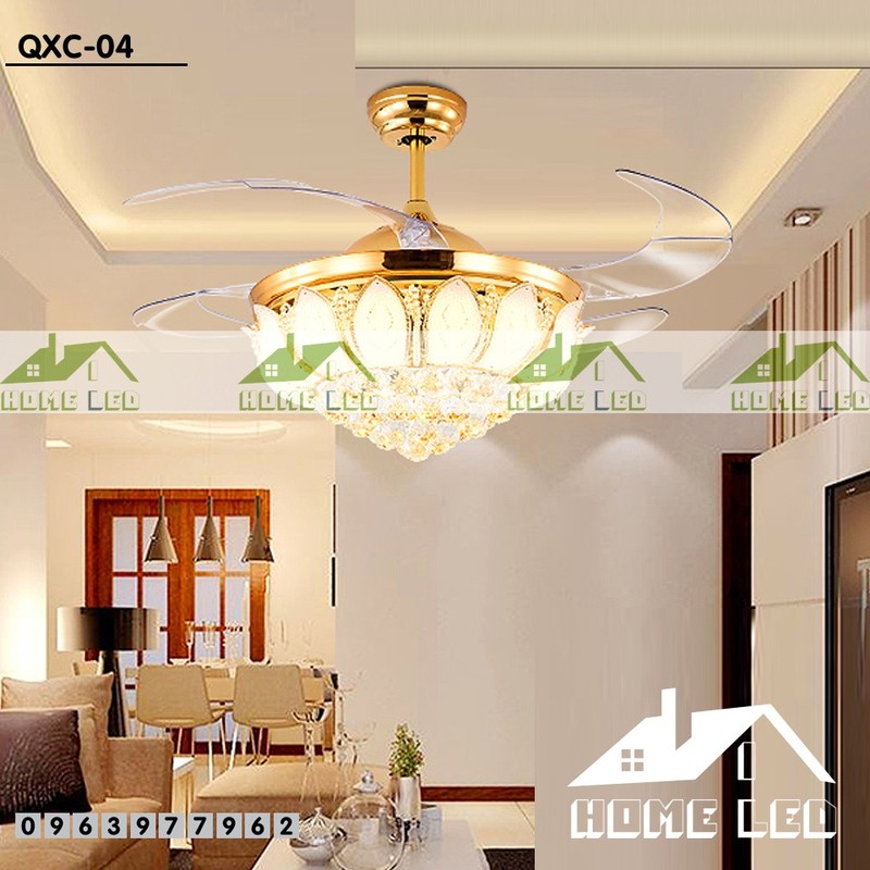Quạt trần đèn hiện đại QXC-04 + Tặng kèm bộ điều khiển hiện đại 500K 1