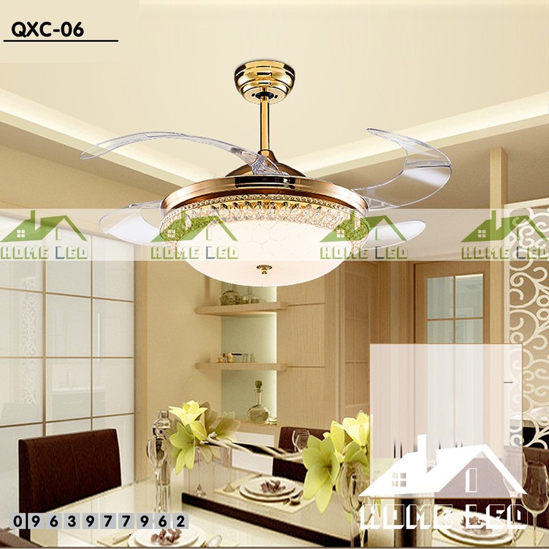 Quạt trần đèn hiện đại QXC-06 + Tặng kèm bộ điều khiển hiện đại 500K 1