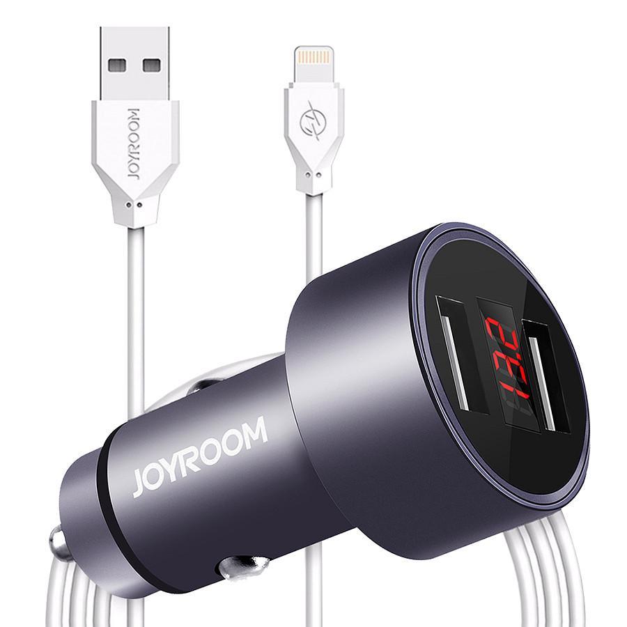 Combo sạc 2 cổng và cáp micro cho xe hơi 2.1A Joyroom C-M215