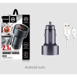 Combo sạc 2 cổng và cáp micro cho xe hơi 2.1A Joyroom C-M215