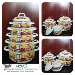 BỘ NỒI 10 MÓN NẮP TRẮNG CHEFINA KITCHEN 14854
