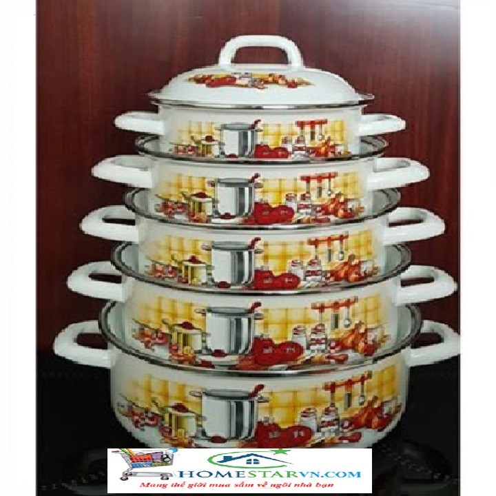 BỘ NỒI 10 MÓN NẮP TRẮNG CHEFINA KITCHEN 14854