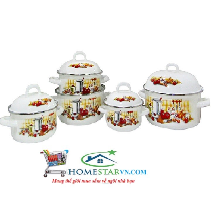 BỘ NỒI 10 MÓN NẮP TRẮNG CHEFINA KITCHEN 14854
