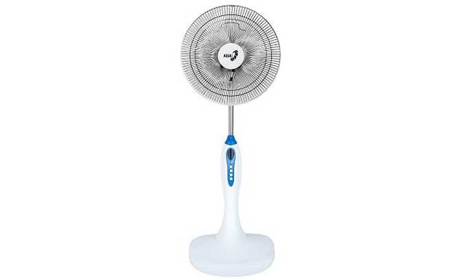 Quạt đứng Asia D16018 màu xanh coban có kiểu dáng cao ráo