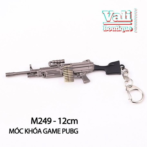 Móc khóa game PUBG - M249 - 12cm - mua 1 tặng 1