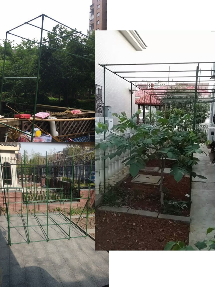 Set 2 khớp nối chữ thập ghép ống thép phi 11mm làm giàn cho cây leo 2