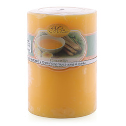 NẾN THƠM TRỤ TRÒN D7H10 MISS CANDLE MIC0260 VÀNG HƯƠNG SẢ CHANH