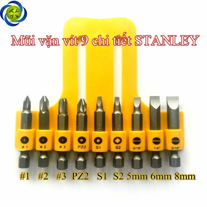 Mũi vặn vít 9 chi tiết Stanley 68-070 1