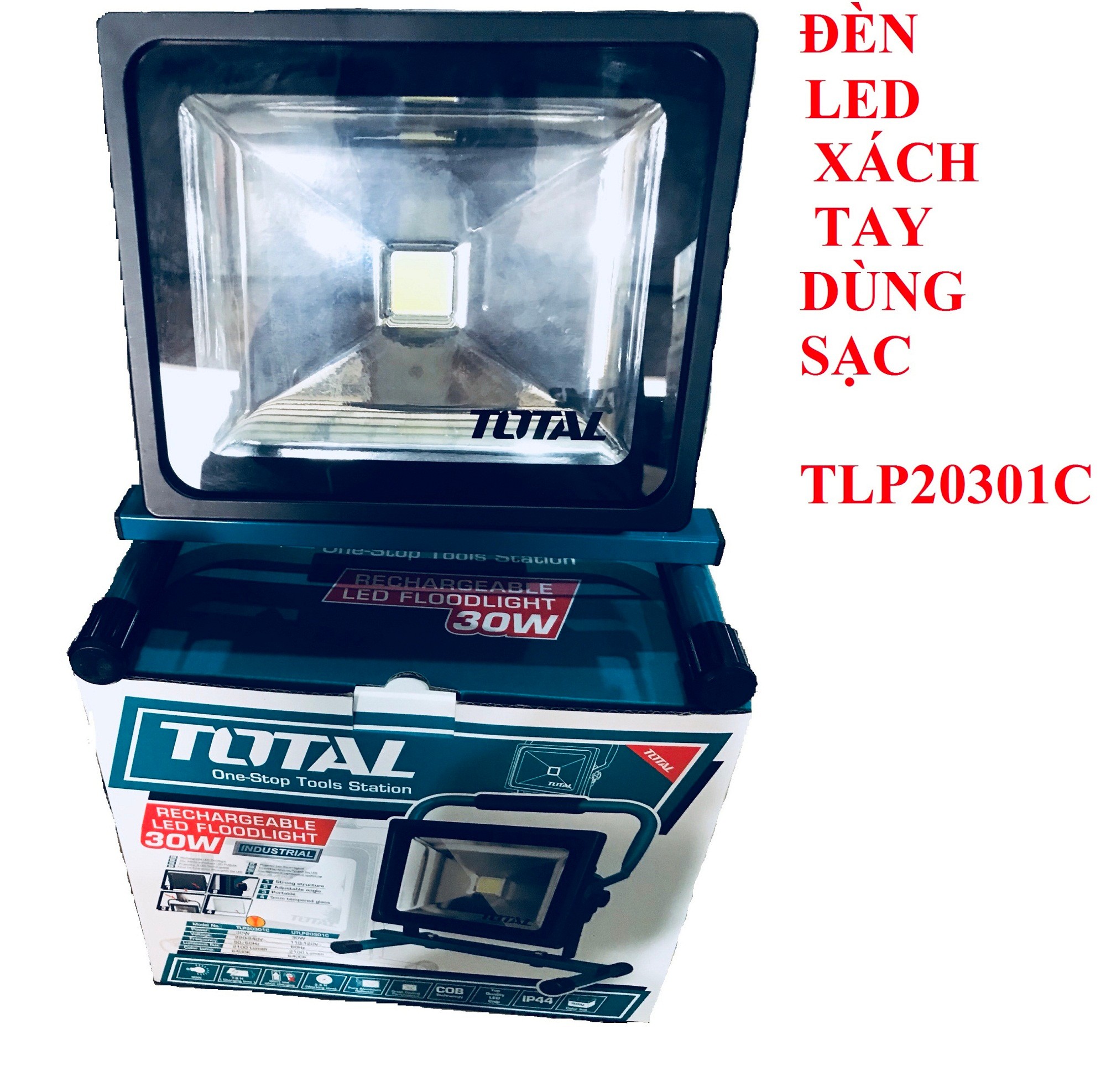 Đèn led xách tay dùng sạc Total TLP20301C