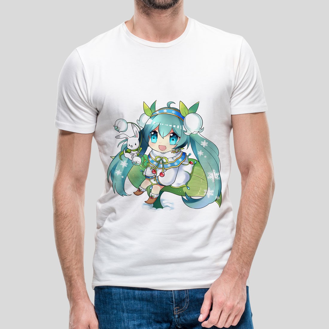 Áo thun Vocaloid 01 Snow Miku