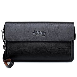 Ví cầm tay da bò cao cấp thời trang nam nữ khóa số Jeep Buluo, có dây đeo cổ tay, bảo hành da 12 tháng [ĐƯỢC KIỂM HÀNG] 11715712