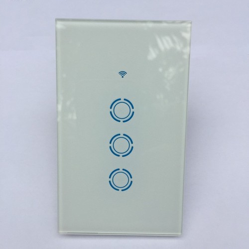 Công tắc cảm ứng âm tường thông minh điều khiển qua mạng wifi US 3CH