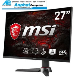 Màn hình LCD 27in Cong MSI Optix MAG271C Curved FHD 144Hz 1ms chuyên Game Bảo hành 36 tháng chính hãng