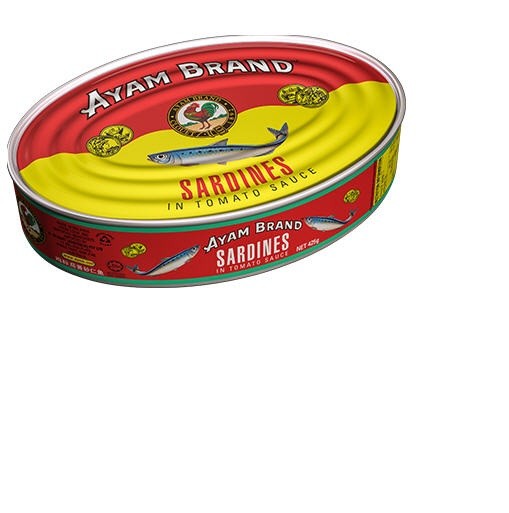 Cá trích (Sardines) sốt cà chua dẹt Ayam 425g