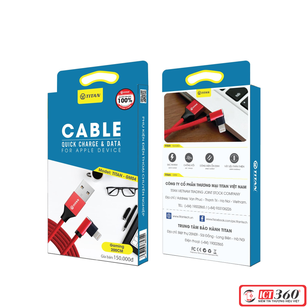 CÁP DÙ LỆCH LIGHTNING TITAN CL03