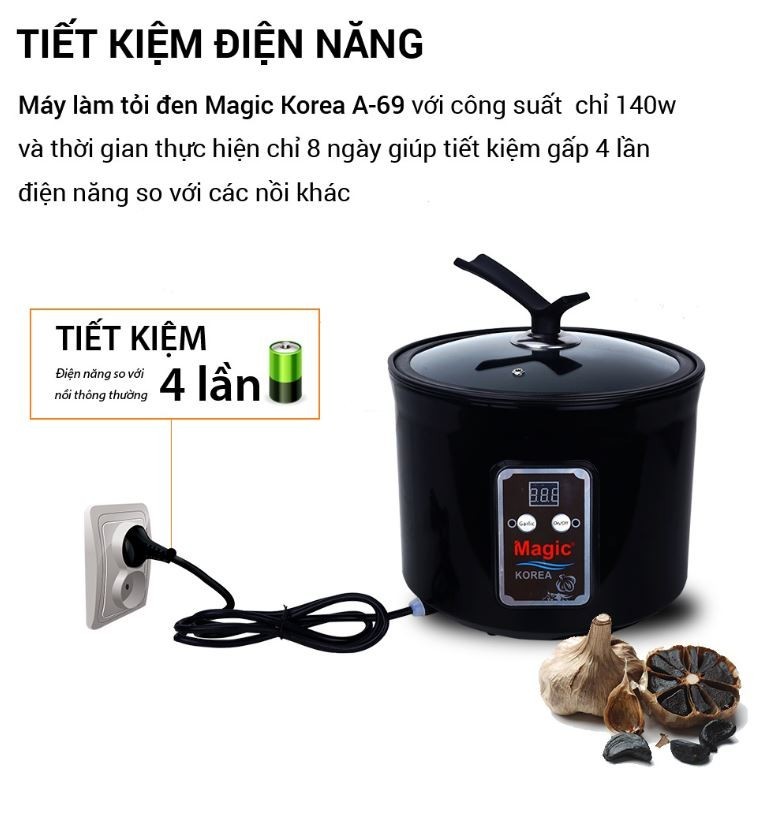 MÁY LÀM TỎI ĐEN MAGIC KOREA A69