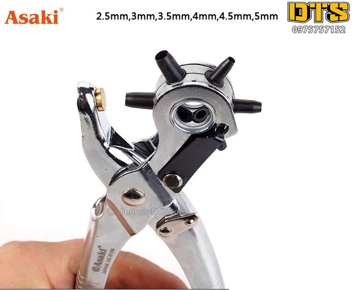 Kìm Bấm Lỗ Thắt Lưng  Dây Nịt  Đa Năng Asaki Ak 8158 (Mã SP: AK8158)