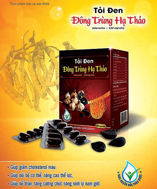 Tỏi đen đông trùng hạ thảo 60 viên