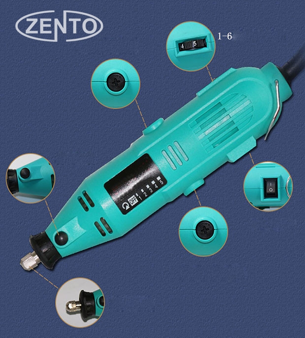 MÁY KHOAN MÀI KHẮC MINI ĐA NĂNG 252 CHI TIẾT ZENTO JS10B (Mã SP: 233)