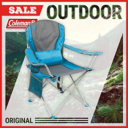 Ghế xếp tay tựa có đệm lưng Coleman Lumbar Quad Chair 2000019207 - Xanh Dương