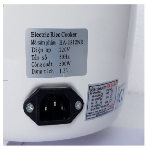 Nồi cơm điện Hayasa HA-1812NR 1.2L