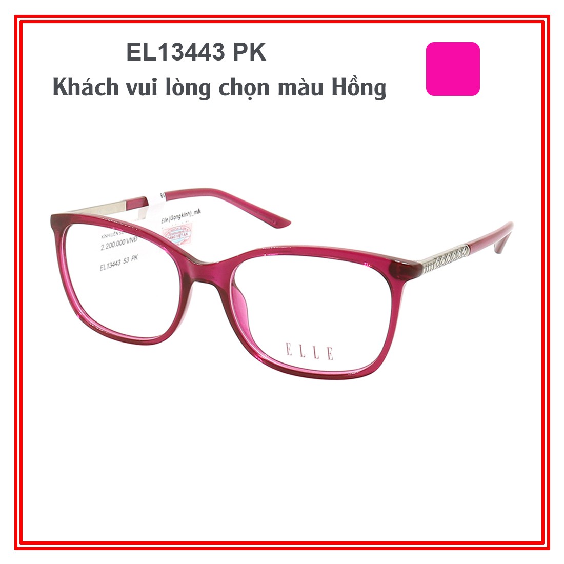 Gọng kính ELLE EL13443 PK