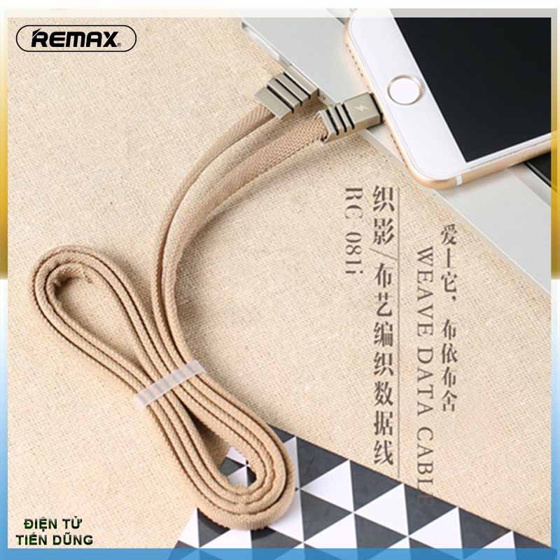 Cáp sạc Lightning dây dù độc đáo Remax RC-081I