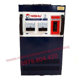 Ổn áp nishu 5kva dr-i dải 50-250v, bảo hành 4 năm, dây đồng